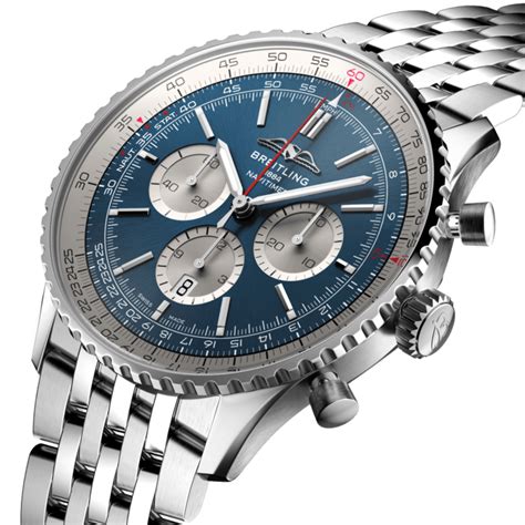 breitling navitimer 01 46mm blau|breitling navitimer chrono 46mm watch.